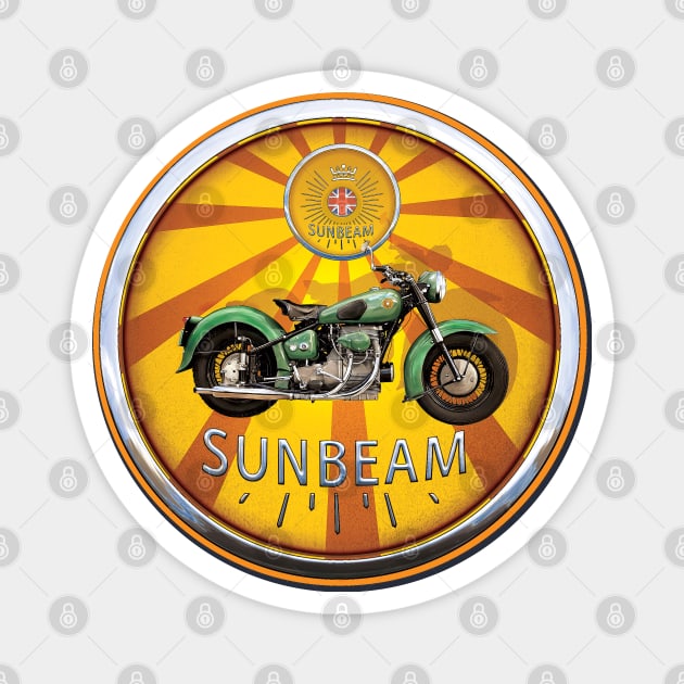 Sunbeam Motorcycles Magnet by Midcenturydave